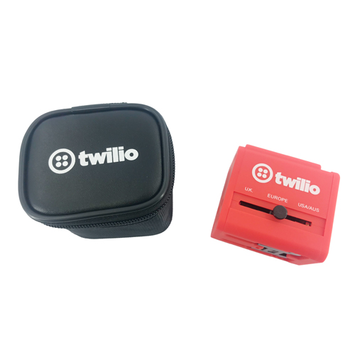 Colorful USB Universal Travel Adaptor (with 2 USB port) - twilio