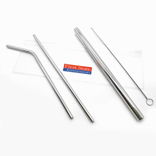 Stainless Steel Drinking Straws-4 Pieces Set-First State Investments