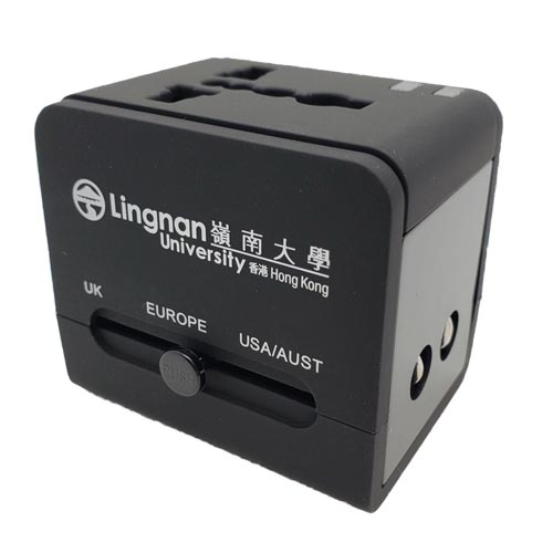 Colorful USB Universal Travel Adaptor (with 2 USB port) - Lingnan