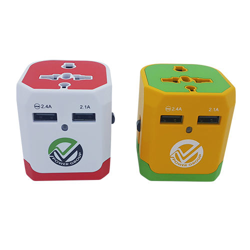 Travel Adapter Built-in 2.1A Dual USB Ports-Vpower