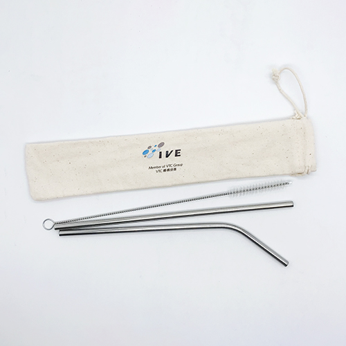 Stainless Steel Drinking Straws (3 Pieces Set)-IVE